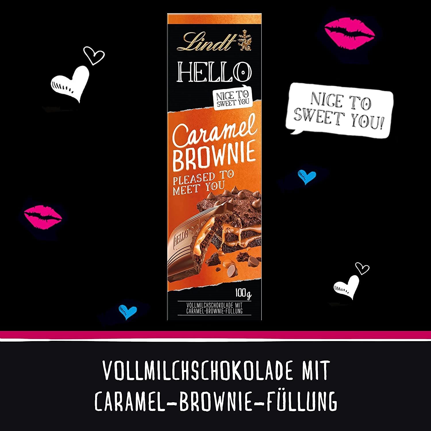 Lindt Hello Caramel Brownie Imported